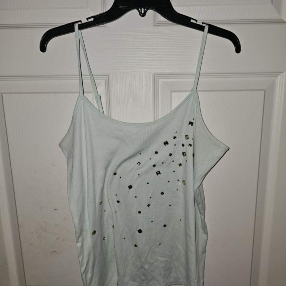 Juicy Couture XL Light Blue (aqua) Tank Top with Embellishments